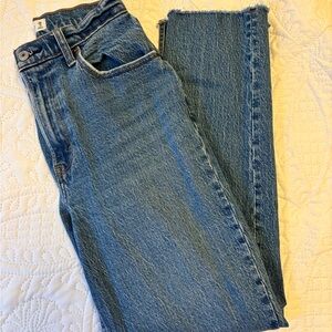 Abercrombie & Fitch Blue Ultra High Rise 90s Straight Jeans
